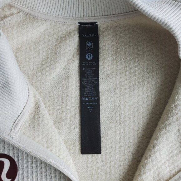 Lululemon Team Canada Engineered Warmth Biege Jacket Size XXL - Picture 11 of 11